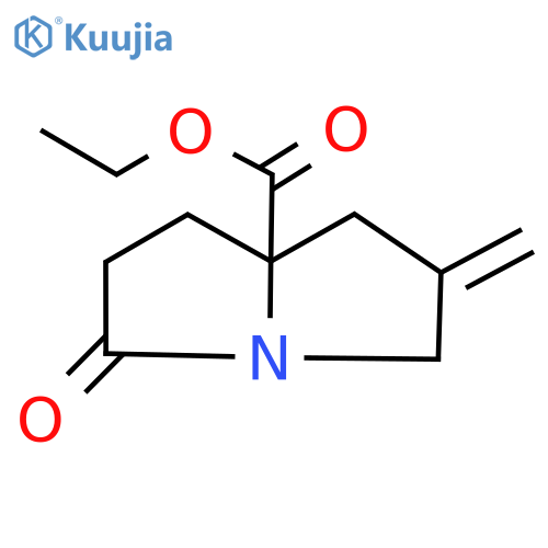 ethyl 6-methylene-3-oxo-1,2,5,7-tetrahydropyrrolizine-8-carboxylate structure