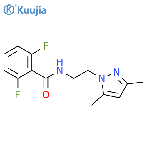 N-2-(3,5-dimethyl-1H-pyrazol-1-yl)ethyl-2,6-difluorobenzamide structure