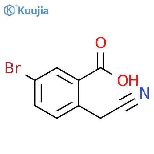 5-Bromo-2-(cyanomethyl)benzoic acid structure