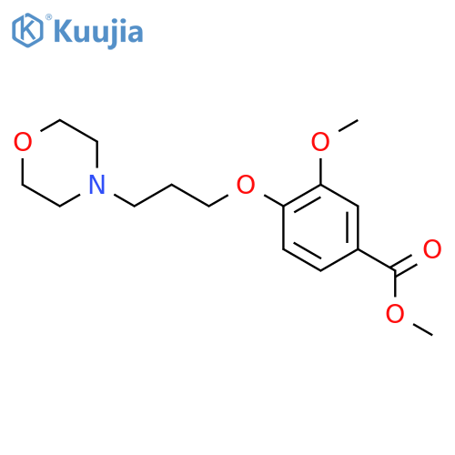 Benzoic acid, 3-methoxy-4-[3-(4-morpholinyl)propoxy]-, methyl ester structure