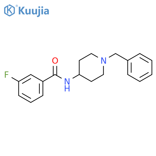 Benzamide, 3-fluoro-N-[1-(phenylmethyl)-4-piperidinyl]- structure
