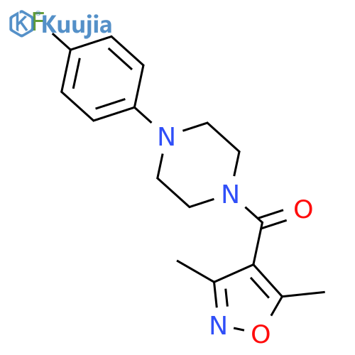 Methanone, (3,5-dimethyl-4-isoxazolyl)[4-(4-fluorophenyl)-1-piperazinyl]- structure