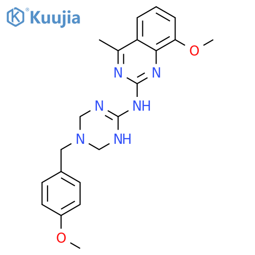 8-Methoxy-N-5-(4-methoxybenzyl)-1,4,5,6-tetrahydro-1,3,5-triazin-2-yl-4-methylquinazolin-2-amine structure
