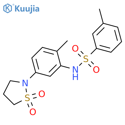 N-5-(1,1-dioxo-1lambda6,2-thiazolidin-2-yl)-2-methylphenyl-3-methylbenzene-1-sulfonamide structure