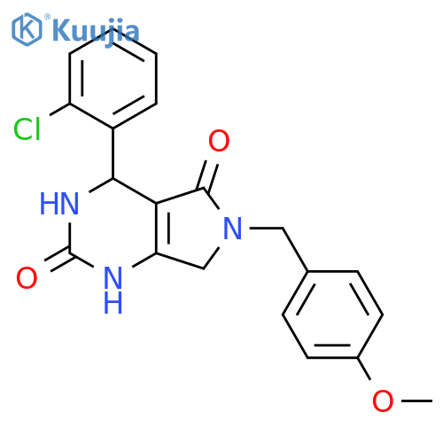 4-(2-chlorophenyl)-6-(4-methoxyphenyl)methyl-1H,2H,3H,4H,5H,6H,7H-pyrrolo3,4-dpyrimidine-2,5-dione structure