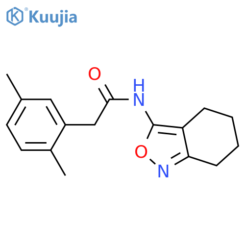 2-(2,5-dimethylphenyl)-N-(4,5,6,7-tetrahydro-2,1-benzoxazol-3-yl)acetamide structure
