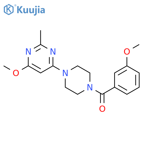 4-methoxy-6-4-(3-methoxybenzoyl)piperazin-1-yl-2-methylpyrimidine structure