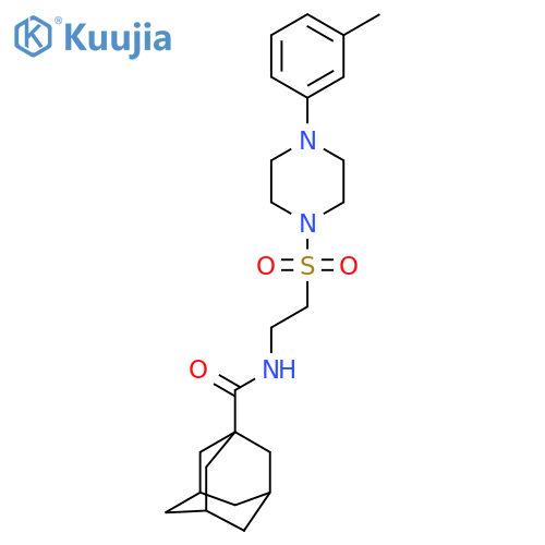 N-(2-{4-(3-methylphenyl)piperazin-1-ylsulfonyl}ethyl)adamantane-1-carboxamide structure