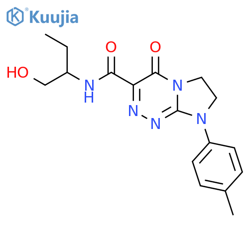 N-(1-hydroxybutan-2-yl)-8-(4-methylphenyl)-4-oxo-4H,6H,7H,8H-imidazo2,1-c1,2,4triazine-3-carboxamide structure