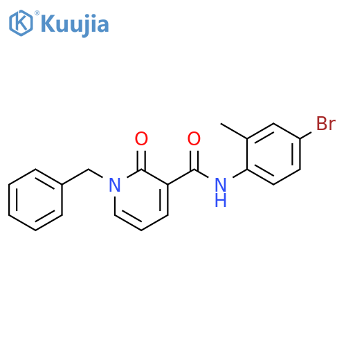 1-benzyl-N-(4-bromo-2-methylphenyl)-2-oxo-1,2-dihydropyridine-3-carboxamide structure