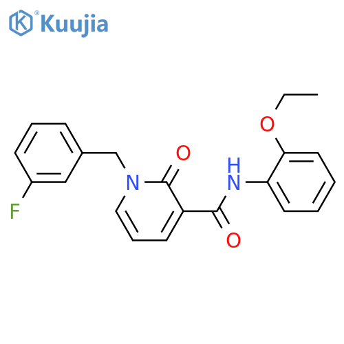 N-(2-ethoxyphenyl)-1-(3-fluorophenyl)methyl-2-oxo-1,2-dihydropyridine-3-carboxamide structure
