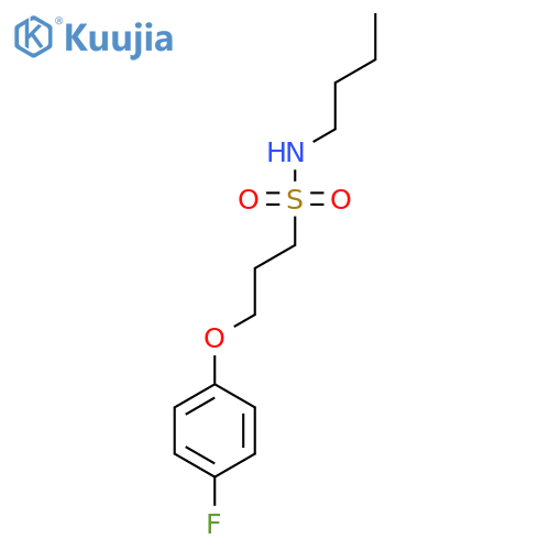 N-butyl-3-(4-fluorophenoxy)propane-1-sulfonamide structure