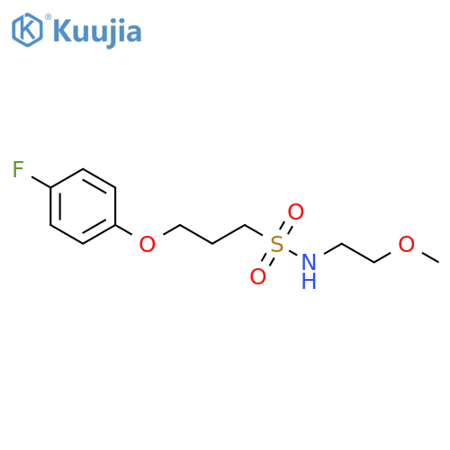 3-(4-fluorophenoxy)-N-(2-methoxyethyl)propane-1-sulfonamide structure