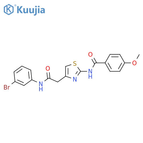 N-(4-{(3-bromophenyl)carbamoylmethyl}-1,3-thiazol-2-yl)-4-methoxybenzamide structure