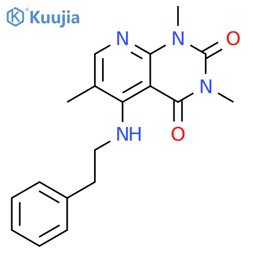 1,3,6-trimethyl-5-(2-phenylethyl)amino-1H,2H,3H,4H-pyrido2,3-dpyrimidine-2,4-dione structure