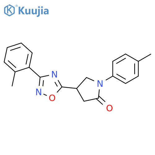 1-(4-methylphenyl)-4-3-(2-methylphenyl)-1,2,4-oxadiazol-5-ylpyrrolidin-2-one structure