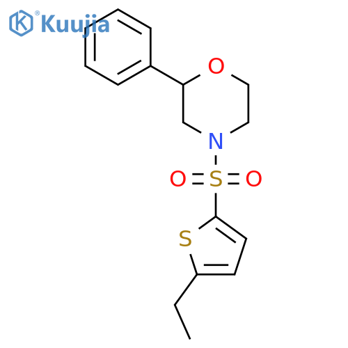 4-(5-ethylthiophen-2-yl)sulfonyl-2-phenylmorpholine structure