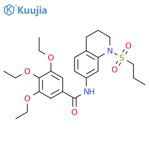 3,4,5-triethoxy-N-1-(propane-1-sulfonyl)-1,2,3,4-tetrahydroquinolin-7-ylbenzamide structure