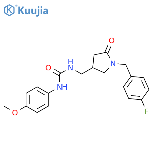 3-({1-(4-fluorophenyl)methyl-5-oxopyrrolidin-3-yl}methyl)-1-(4-methoxyphenyl)urea structure