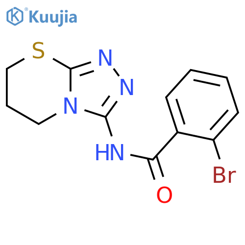 2-bromo-N-{5H,6H,7H-1,2,4triazolo3,4-b1,3thiazin-3-yl}benzamide structure