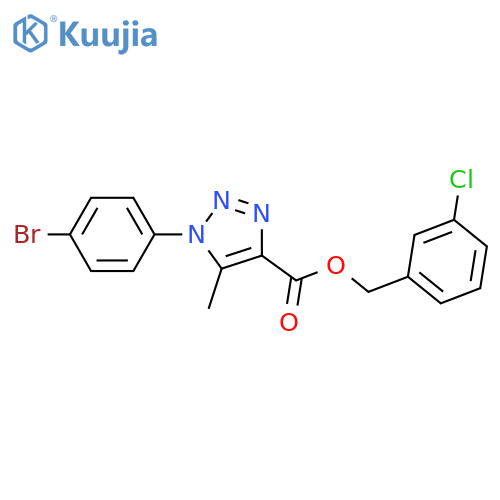 (3-chlorophenyl)methyl 1-(4-bromophenyl)-5-methyl-1H-1,2,3-triazole-4-carboxylate structure