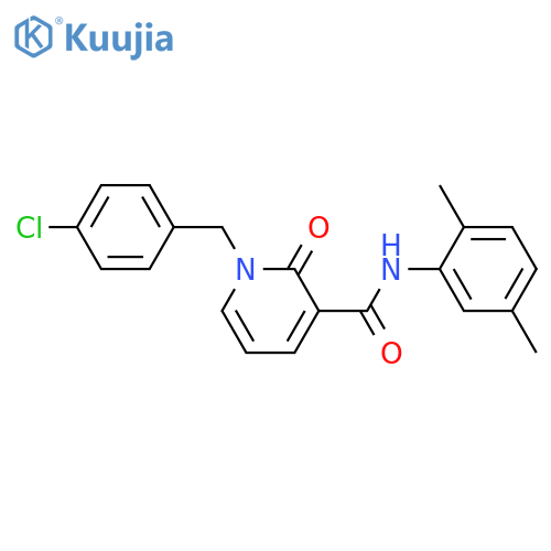 1-(4-chlorophenyl)methyl-N-(2,5-dimethylphenyl)-2-oxo-1,2-dihydropyridine-3-carboxamide structure