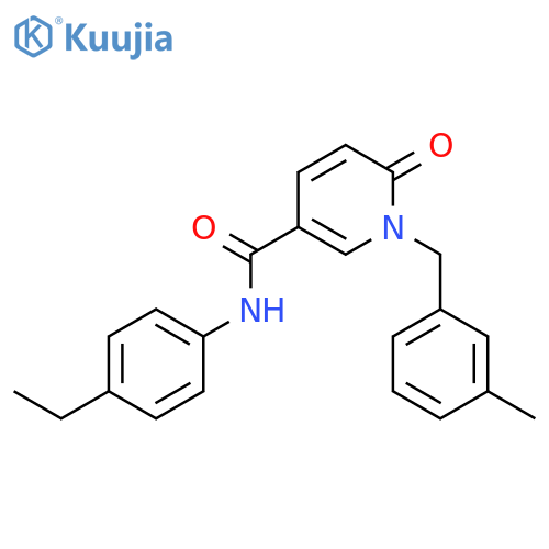 N-(4-ethylphenyl)-1-(3-methylphenyl)methyl-6-oxo-1,6-dihydropyridine-3-carboxamide structure