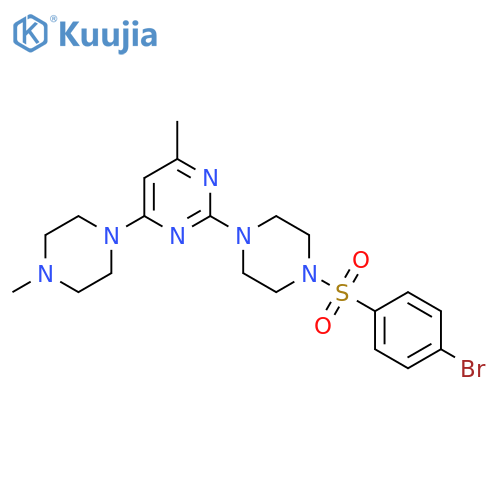 2-4-(4-bromobenzenesulfonyl)piperazin-1-yl-4-methyl-6-(4-methylpiperazin-1-yl)pyrimidine structure