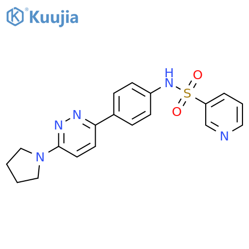3-Pyridinesulfonamide, N-[4-[6-(1-pyrrolidinyl)-3-pyridazinyl]phenyl]- structure