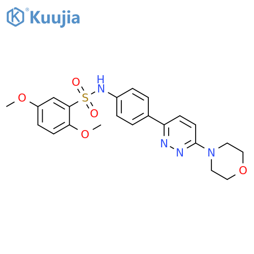 2,5-dimethoxy-N-{4-6-(morpholin-4-yl)pyridazin-3-ylphenyl}benzene-1-sulfonamide structure