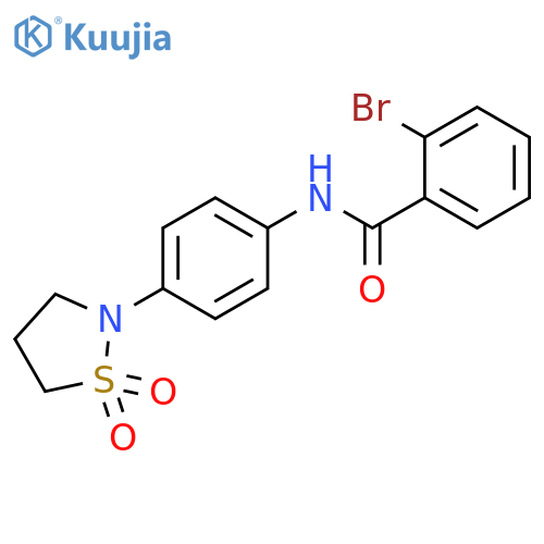 2-bromo-N-4-(1,1-dioxo-1lambda6,2-thiazolidin-2-yl)phenylbenzamide structure