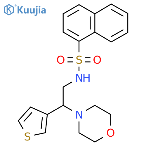 N-2-(morpholin-4-yl)-2-(thiophen-3-yl)ethylnaphthalene-1-sulfonamide structure