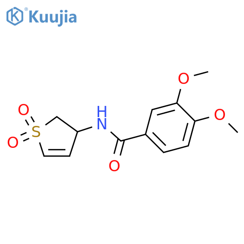 N-(1,1-dioxo-2,3-dihydro-1lambda6-thiophen-3-yl)-3,4-dimethoxybenzamide structure