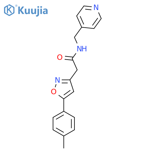 2-5-(4-methylphenyl)-1,2-oxazol-3-yl-N-(pyridin-4-yl)methylacetamide structure