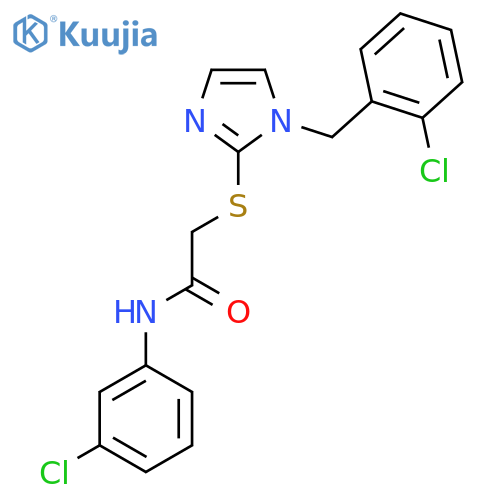 N-(3-chlorophenyl)-2-({1-(2-chlorophenyl)methyl-1H-imidazol-2-yl}sulfanyl)acetamide structure