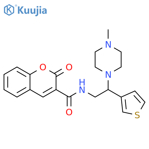 N-2-(4-methylpiperazin-1-yl)-2-(thiophen-3-yl)ethyl-2-oxo-2H-chromene-3-carboxamide structure