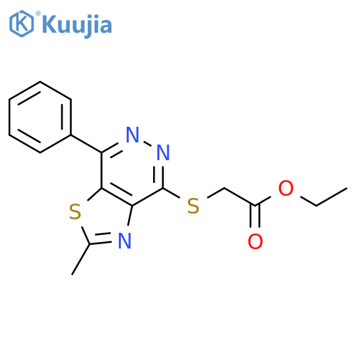 ethyl 2-({2-methyl-7-phenyl-1,3thiazolo4,5-dpyridazin-4-yl}sulfanyl)acetate structure
