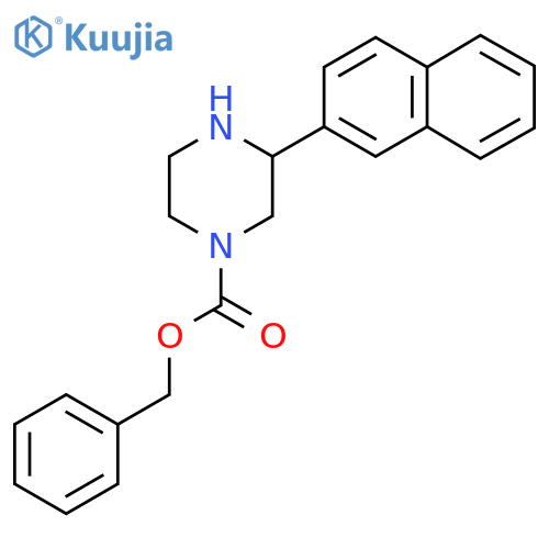 3-Naphthalen-2-YL-piperazine-1-carboxylic acid benzyl ester structure