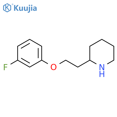 2-2-(3-fluorophenoxy)ethylpiperidine structure