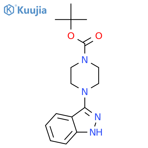tert-Butyl 4-(1H-indazol-3-yl)piperazine-1-carboxylate structure