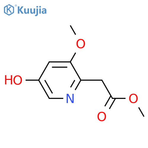 Methyl 2-(5-hydroxy-3-methoxypyridin-2-yl)acetate structure