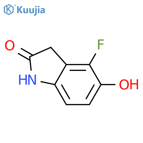 4-fluoro-5-hydroxy-2,3-dihydro-1H-indol-2-one structure