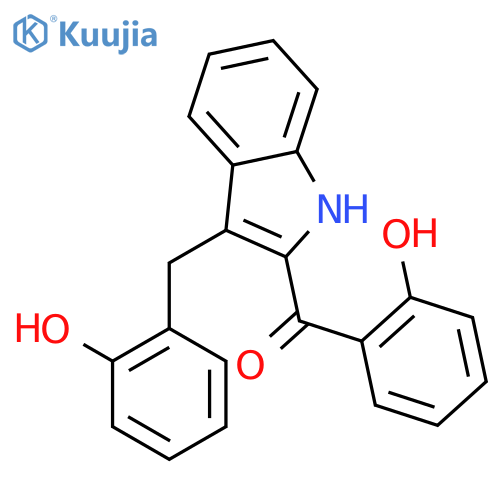 [3-(2-hydroxybenzyl)-1H-indol-2-yl](2-hydroxyphenyl)methanone structure