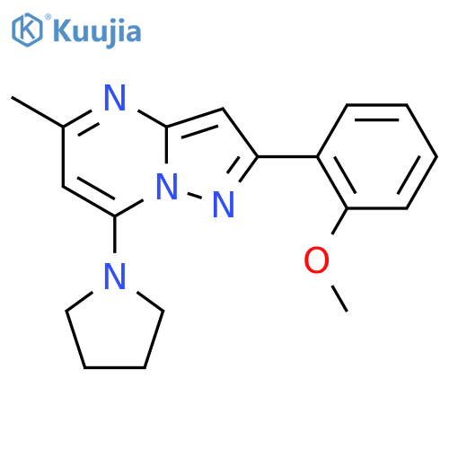 1-2-(2-methoxyphenyl)-5-methylpyrazolo1,5-apyrimidin-7-ylpyrrolidine structure