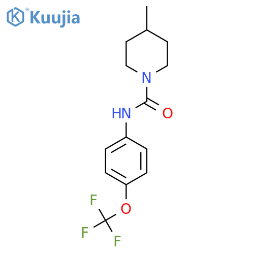 4-methyl-N-(4-(trifluoromethoxy)phenyl)piperidine-1-carboxamide structure