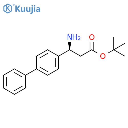 tert-butyl (3S)-3-amino-3-{1,1'-biphenyl-4-yl}propanoate structure