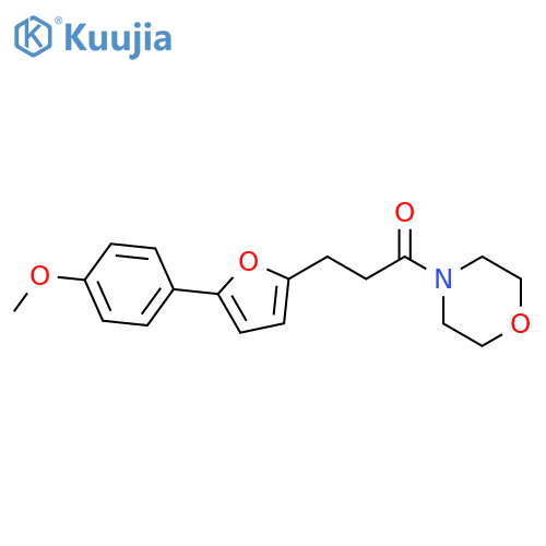 3-5-(4-methoxyphenyl)furan-2-yl-1-(morpholin-4-yl)propan-1-one structure