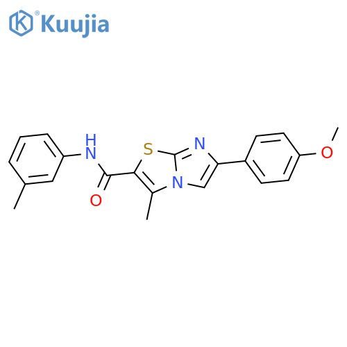 6-(4-methoxyphenyl)-3-methyl-N-(3-methylphenyl)imidazo2,1-b1,3thiazole-2-carboxamide structure