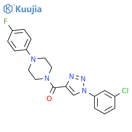 1-1-(3-chlorophenyl)-1H-1,2,3-triazole-4-carbonyl-4-(4-fluorophenyl)piperazine structure