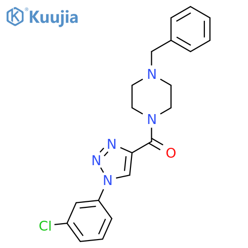 1-benzyl-4-1-(3-chlorophenyl)-1H-1,2,3-triazole-4-carbonylpiperazine structure